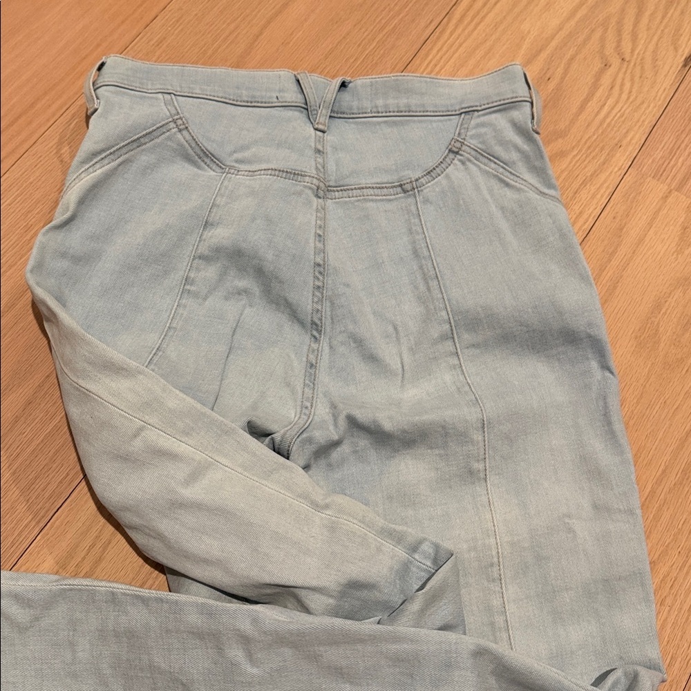 Veronica Beard Carson High Rise Flare Ankle Jeans Light Wash Aspen Size 28 - Picture 7 of 7